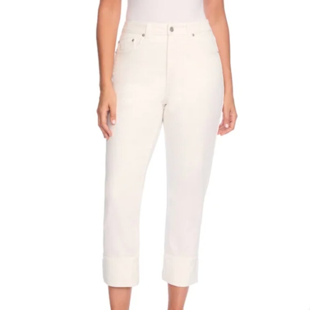 Frye Women's Cuffed Crop Jean ivory (off white) Size 14/32 NWT